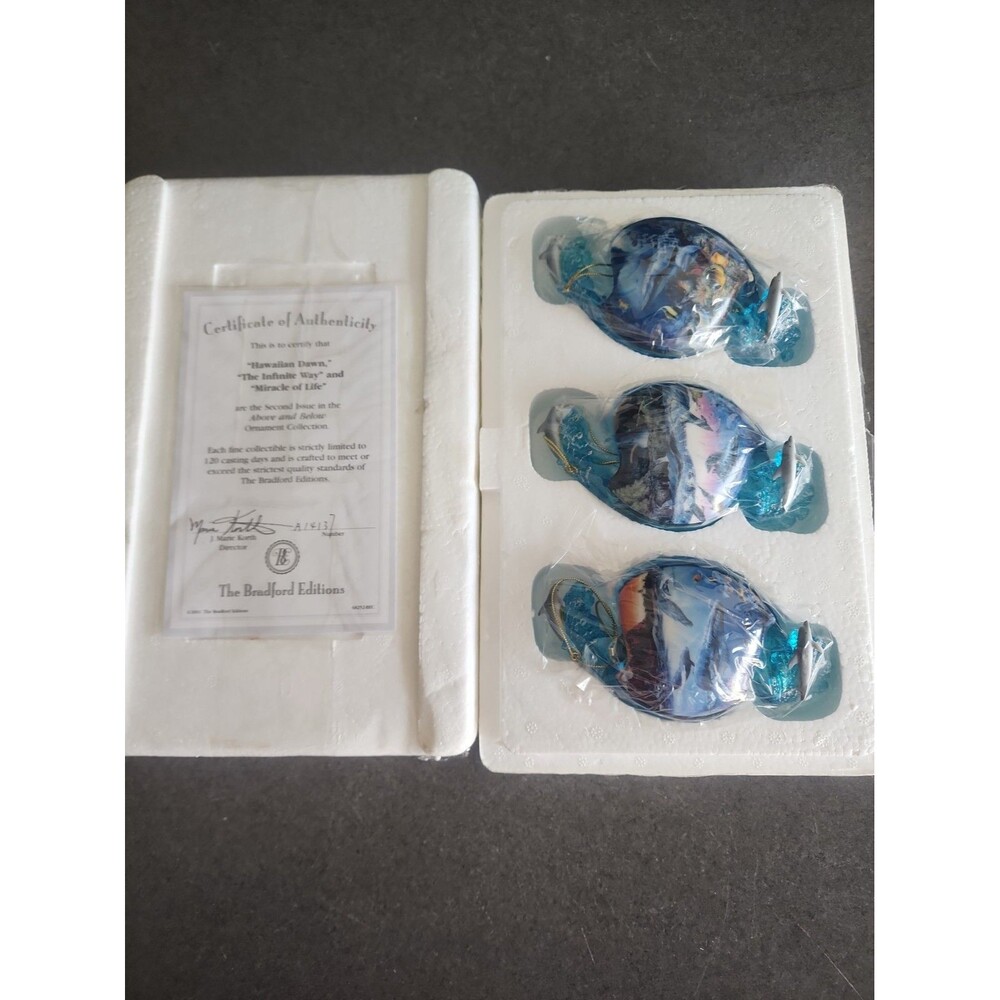 Bradford Editions "Above and Below" Dolphin Ornaments - 2nd Issue - Set of 3